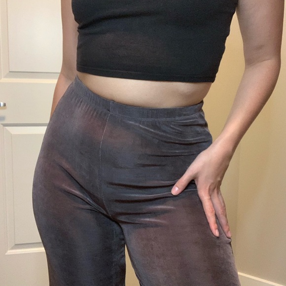 NWT Grey Shiny Lounge Pants - Picture 3 of 8